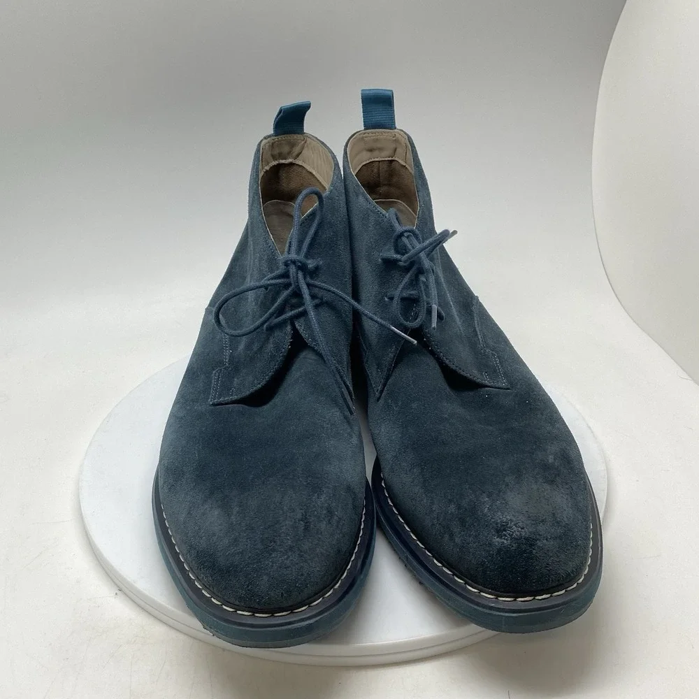 Clarks Kenley Boots Mens 10.5 Navy‎ Blue Suede Chukka Ankle Comfort Casual